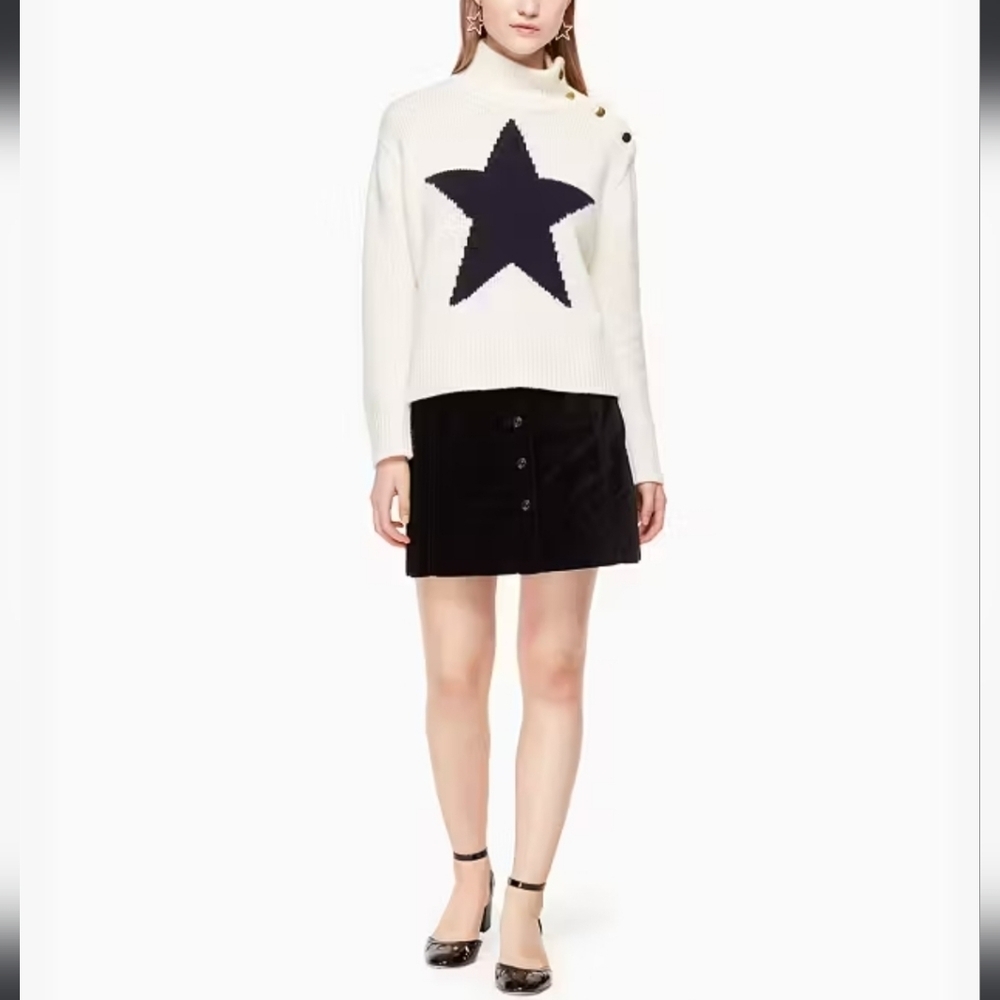 Kate Spade Star Turtleneck Sweater Size Large - Picture 10 of 11